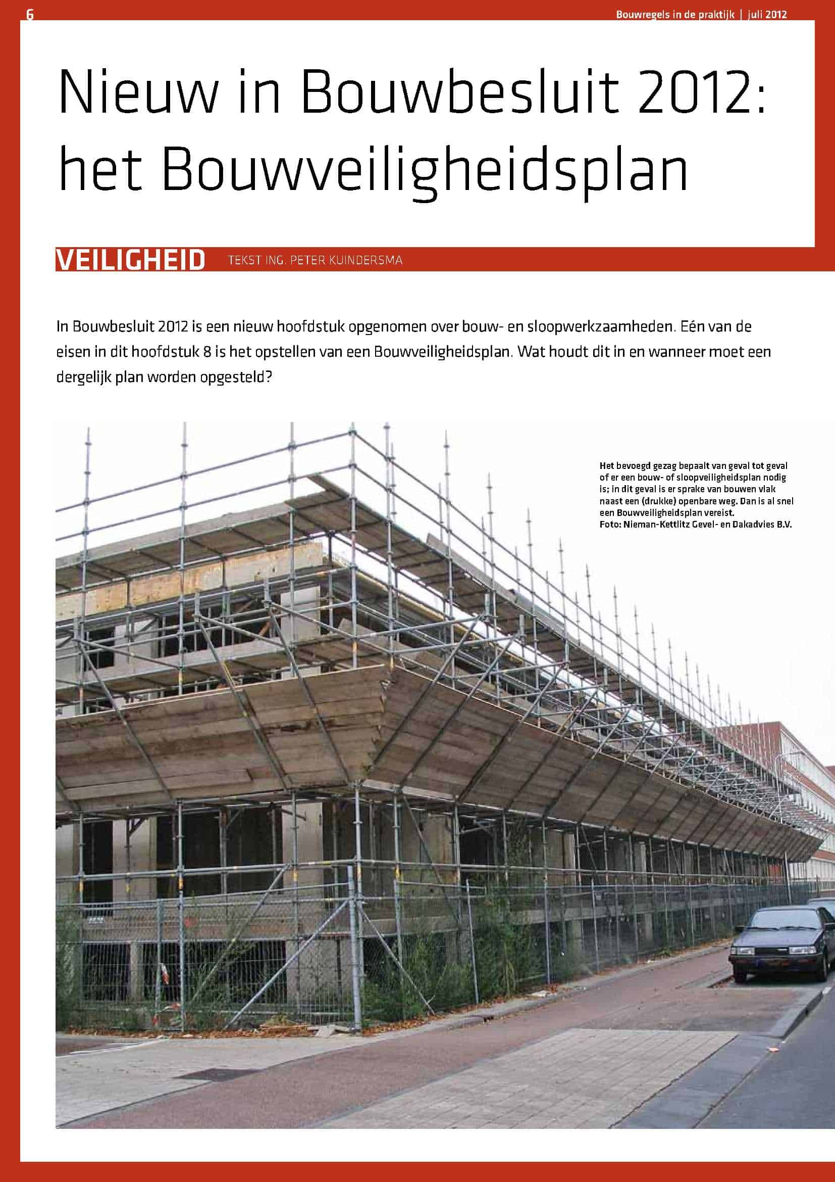 Het Bouwveiligheidsplan; Een Nieuw Hoofdstuk Over Bouw- En ...