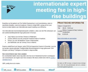 Expert meeting FSE in high-rise buildings