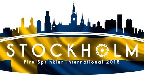 Logo Fire Sprinkler International 2018 Stockholm